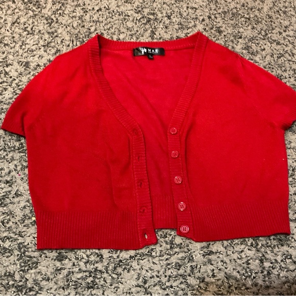 Ye Mak cropped red Sweater - Picture 2 of 3